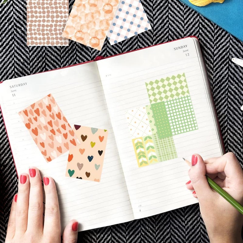 Kinderia 500 Sheets Vintage Scrapbook Paper Supplies , Aesthetic Paper Decorative Sheet of Paper , Scrap Book Material for DIY Scrapbooks Journal Photo Album Crafts(3.35 x 2.17 In) - Image 5
